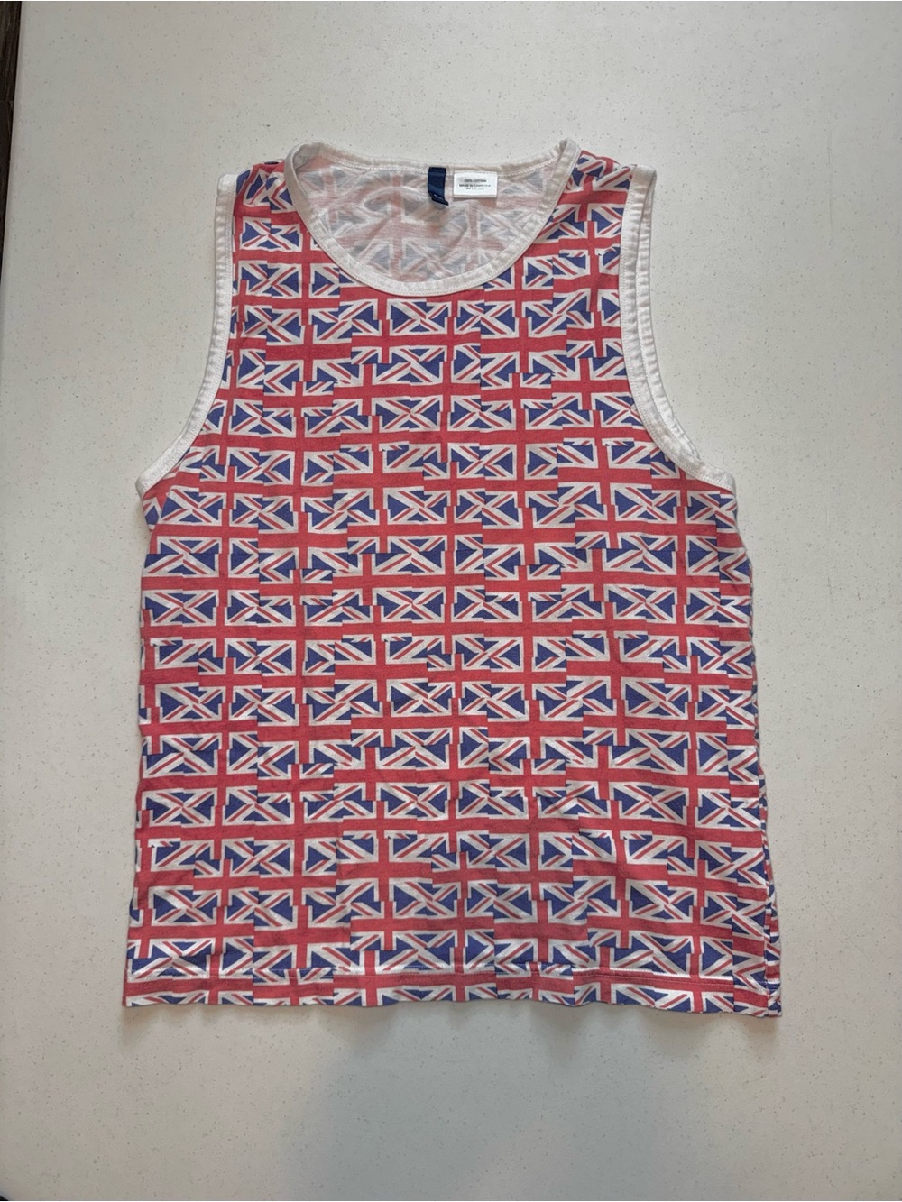 H&M Red and Blue Union Jack Pattern Tank Top